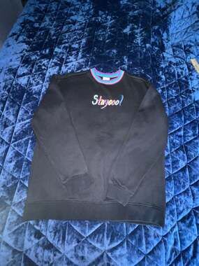 Staycool Embroidered Logo Crew Neck Sweatshirt